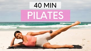 40 MIN FULL BODY WORKOUT  Intermediate Pilates With Weights [upl. by Htessil]