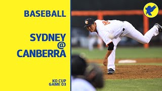 Baseball  Sydney  Canberra  KO Cup  Game 03 [upl. by Catlee949]