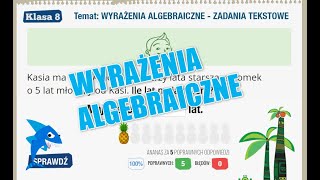 Wyrażenia algebraiczne  zadania tekstowe z komentarzem [upl. by Samaria]