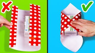 25 EASY GIFT WRAPPING IDEAS AND HACKS [upl. by Gabel]