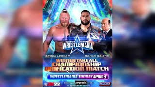 WrestleMania 38 Full Moving Match Card [upl. by Eseerahs107]