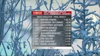 IBSF World Cup 20122013 Mens Skeleton WC4 Winterberg HIGHLIGHTS [upl. by Kirima203]