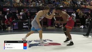 2023 Senior Nationals Mark Hall vs Connor Mirasola86 KG Semifinals [upl. by Atina]