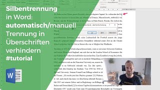 Silbentrennung in Word Automatisch und manuell die Wortrennung optimieren – Tutorial [upl. by Areema]