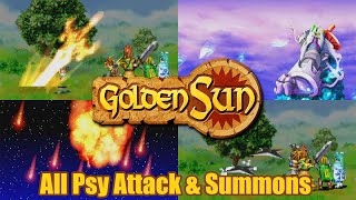 Golden Sun  Psy Attacks amp Summons [upl. by Atteniuq]