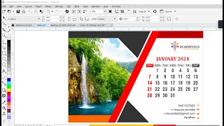 How to Table Calendar Calendar Design 2024 in CorelDraw [upl. by Swerdna]