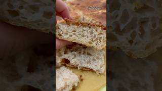 Super Crusty Open Crumb Thin Ciabatta food [upl. by Adnohs33]