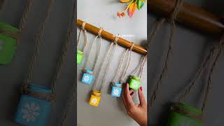 Acrylic paint bottle wall hanging ideas youtubeshorts shorts diy reuse trending [upl. by Oliver96]