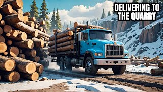 Challenge Accepted Snowrunner Quarry Long Logs Delivery [upl. by Calder]