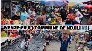 LE PLUS GRAND MARCHÉ DE NDJILI COMMUNEMENT APPELÉ « WENZE YA 6 » KINSHASA🇨🇩 [upl. by Runck]