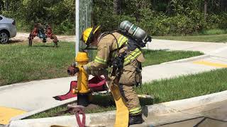 Basic Fire Attack  FF catching hydrant [upl. by Darcia345]