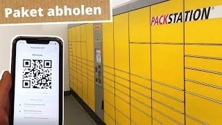 DHL Packstation Paket abholen mit QRCode [upl. by Rosinski]