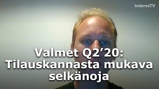 Valmet Q2’20 Tilauskannasta mukava selkänoja [upl. by Arathorn]