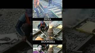 Thermit welding main roll of portion Indonesia railways shorts [upl. by Laureen]