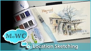 Painting a Historic Mill in Watercolor and Pen amp Ink – Hagood Mill [upl. by Charlotte]