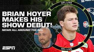 Former Pats QB Brian Hoyer makes his DEBUT 🙌  QBs looking to get paid amp MORE 💰  NFL Live [upl. by Anaujd]