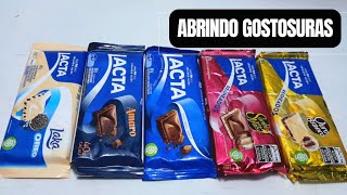 ABRINDO CHOCOLATES LACTA OREO SONHO DE VALSA AMARO CHOCOLATE E LEITE OURO BRANCO [upl. by Jarrad]