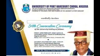 UNIPORT CONVOCATION [upl. by Shaeffer]