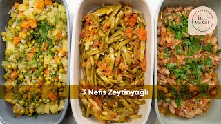 3 Nefis Zeytinyağlı 🍲 Bezelye Barbunya ve Taze Fasulye💚 [upl. by Nide]