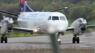 Darwin Saab 2000 Take Off at Airport BernBelp [upl. by Mulford]