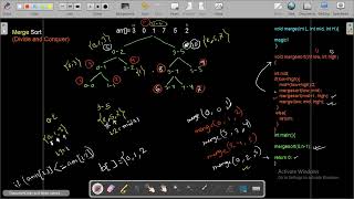 Merge Sort Merge Function  Code [upl. by Frost]