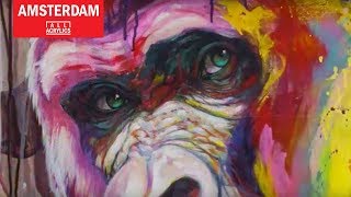 Noe Two creates Gorilla with Amsterdam Acrylics [upl. by Naujd]