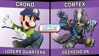 Crono Luigi vs Cortex Wolf  Geekend 24 [upl. by Calendra]