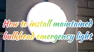 How to install round LED bulkhead maintained emergency light residential electrical channel [upl. by Veradi842]