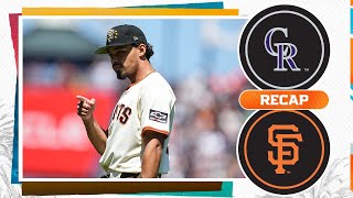 Rockies vs Giants Game Highlights 51924  MLB Highlights [upl. by Nickelsen]