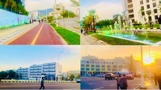 አራት ኪሎ ቀበና ኬንያ ኢንባሲ አስገራሚ ውበት Arat kilo to kebena walking tour Ethiopia 🇪🇹 [upl. by Eduj536]