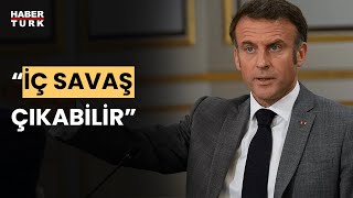 Fransa Cumhurbaşkanı Macron erken seçim öncesi iç savaş uyarısı yaptı [upl. by Ledba]