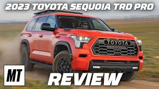 First Test 2023 Toyota Sequoia TRD PRO  MotorTrend [upl. by Ysus]