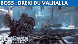 GOD OF WAR RAGNAROK BOSS  DREKI DU VALHALLA  FULL FIGHT  COMBAT [upl. by Rahm]