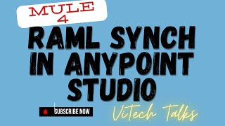 Mule4  RAML Synch Using Anypoint Studio  vitechtalks  Scaffold RAML from Design Center [upl. by Vidda]