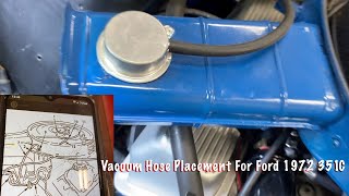 Vacuum Hose Placement For a Ford 1972 351C Body Work Starts This Week Engine Done musclecar [upl. by Ecnaiva720]