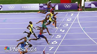 Track and field finishes BUT they keep getting more dramatic  Paris Olympics  NBC Sports [upl. by Ehcadroj]