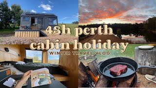 48 hour perth cabin holiday 🇦🇺 campfire cooking beautiful sunrise first business class flight [upl. by Ayekehs]