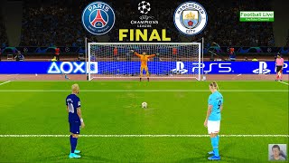 PSG vs Manchester City  Penalty Shootout  Final UEFA Champions League UCL  eFootball PES Gameplay [upl. by Nnyw]