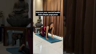 Improve your mental health with simple yoga pose short ytshorts [upl. by Gemoets]