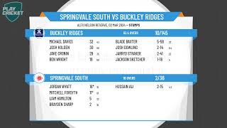 Dandenong District CA  Turf 1  Qualifying Final  Springvale South v Buckley Ridges  Day 1 [upl. by Kared746]