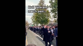 MARCH past of HULL’s VETERANS Hull REMEMBRANCE Service 2024 rememberanceday lestweforget [upl. by Anihc]