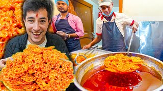 10 Nepali STREET FOODS in Kathmandu CRAZY Spicy Pakora TIP TOP Jeri  Tharu Food in Nepal [upl. by Meirrak]