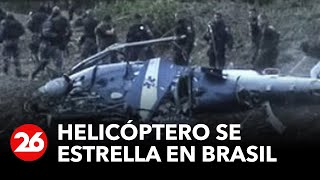 Helicóptero se estrella en Brasil [upl. by Aerdnael658]