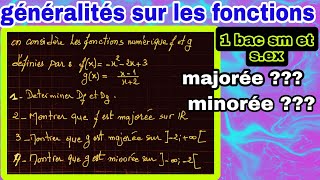 Généralités sur les Fonctions  Composée de deux Fonctions  1 Bac SM  Exercice 2 [upl. by Nairrod379]