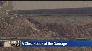 A Closer Look At The Damage From To The Oroville Dam Spillway [upl. by Anizor]