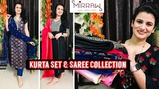 Festive Wear Kurta Set Haul👗Festival Special Outfits👗Satin Saree Haul👗Mirraw Haul👗Anarkali Gown Haul [upl. by Ociredef]