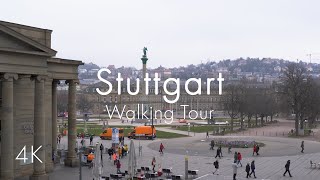 Stuttgart City Center  4K Walk  Germany [upl. by Gennie209]