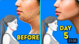 Face yoga exercises for jawline  Double chin face exercise [upl. by Osnofedli]