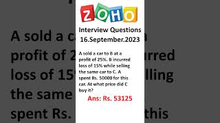 zoho interview questions and answers for software developer  interview preparation in tamil [upl. by Aryamo751]