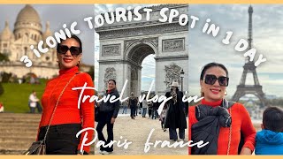 Namasyal kami sa 3 Iconic tourist spot in 1 day sa Paris France 🇫🇷 travel travelvlog [upl. by Icart]